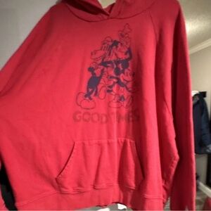 XXL Disney Red Hooded Sweatshirt with Graphic